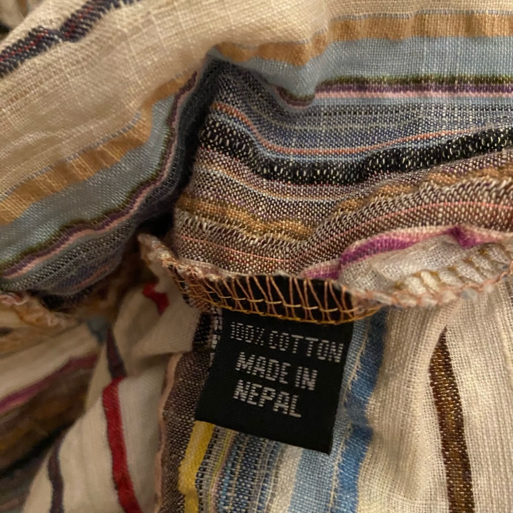 Seersucker Striped Wide leg Pants - Picture 5 of 6